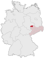 Lage des Landkreises Delitzsch in Deutschland