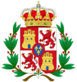 Lesser Royal Coat of Arms of Spain (1700-1868 and 1874-1930) Laurel Variant