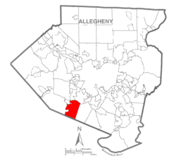 Map of Upper St. Clair Township, Allegheny County, Pennsylvania Highlighted.png