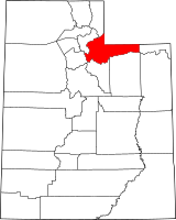 Map of Utah highlighting Summit County.svg