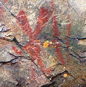 Archivo:Nanabozho pictograph, Mazinaw Rock