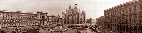 Archivo:Piazza and cathedral milan italy 1909