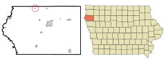 Plymouth County Iowa Incorporated and Unincorporated areas Craig Highlighted.svg