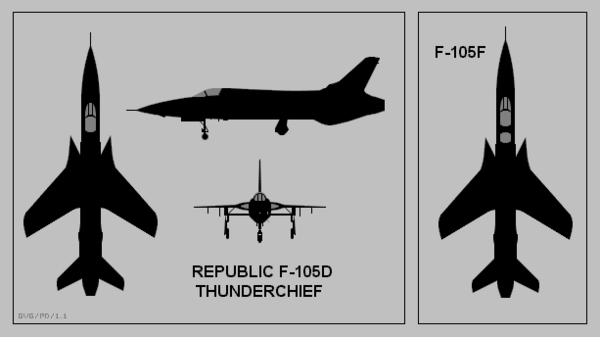 Archivo:Republic F-105D and F-105F Thunderchief drawing