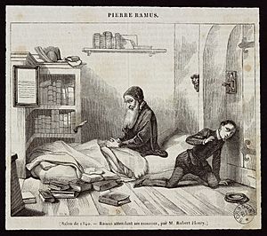 Archivo:Salon de 1840. Ramus attendant ses assassins, par Robert Fleury