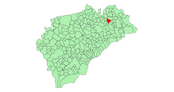 Extensión del término municipal de Fresno de la Fuente en la provincia de Segovia