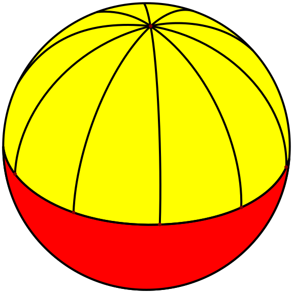 Spherical decagonal pyramid