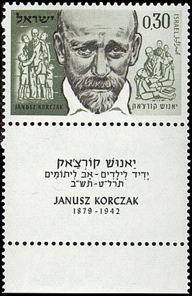 Archivo:Stamp of Israel - Janusz Korczak