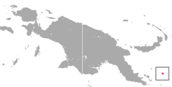 Distribución del cuscús de la isla Woodlark