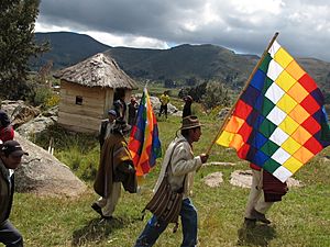 Archivo:Aymara ceremony copacabana 1