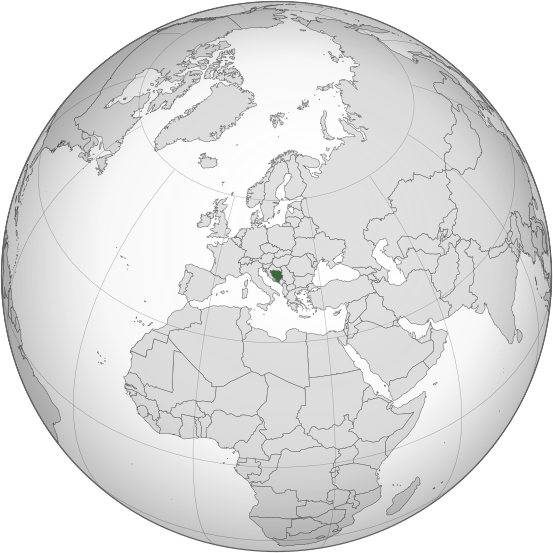 Bosnia and Herzegovina (orthographic projection)