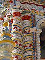 Columnas salomónicas de la torre del Templo de San Francisco Acatepec