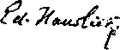 Eduard Hanslick - signature