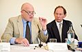 Ethan Gutmann (left) with Edward McMillan-Scott