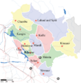 Himachal Pradesh locator map Districts