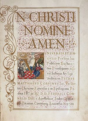 Archivo:Houghton MS Typ 480 - Università di Padova diploma, Girolamo Martinengo, 1582