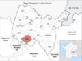 Locator map of Kanton Meximieux