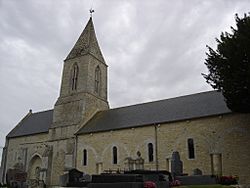 Manvieux église Saint-Rémy, façade nord.JPG