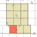 Map highlighting Oakfield Township, Audubon County, Iowa