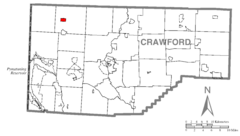 Map of Springboro, Crawford County, Pennsylvania Highlighted.png