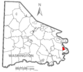 Map of Twilight, Washington County, Pennsylvania Highlighted
