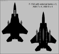 Archivo:McDonnell Douglas F-15A Eagle two-view silhouette showing external stores
