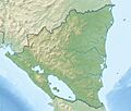 Nicaragua relief location map