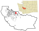 Pierce County Washington Incorporated and Unincorporated areas Sumner Highlighted.svg