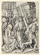 Print, Christ Carrying the Cross (Road to Calvary), from series The Passion of Christ, ca. 1485 (CH 18383859)