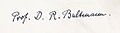 Rudolf Bultmann. Signatur 1958
