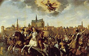 Archivo:St.Bavo saves Haarlem 1673