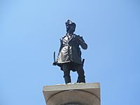Archivo:Statue of General Daniel Morgan (1881) in Spartanburg, SC IMG 4818
