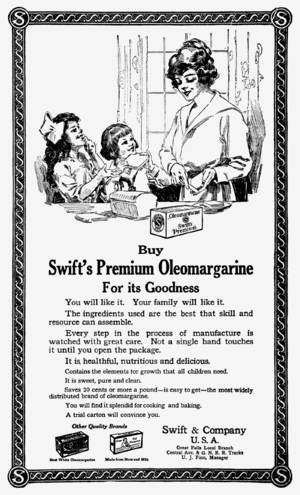 Archivo:Swift oleomargarine newspaper ad