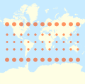 Tissot indicatrix world map Mercator proj
