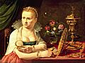Vanitas painting, selfportrait most probably Clara Peeters