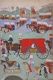 Archivo:1566-The Funeral of Sultan Suleyman the Magnificent-left