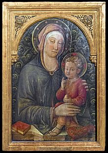 Accademia - Madonna col Bambino benedicente e cherubin - Jacopo Bellini.jpg