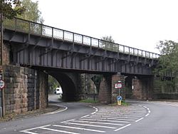 Ambergate - western railway viaduct over A6.jpg