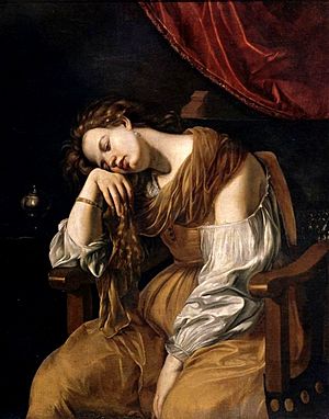 Archivo:Artemisia Gentileschi — Conversione della Maddalena (Maria Maddalena penitente