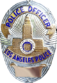 Badge of a Los Angeles Police Department officer