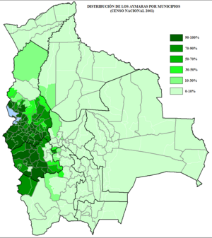 Archivo:Distribucion de los aymaras por municipios (censo nacional 2001)