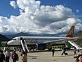Drukair Airbus A319 at Paro Airport No1