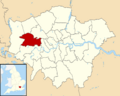 Ealing UK locator map