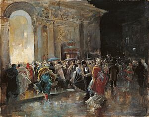 Archivo:Eugenio Lucas Villaamil Arriving at the Theatre on a Night of a Masqued Ball