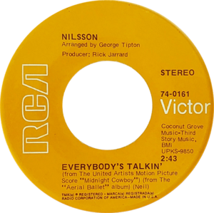 Archivo:Everybody's talkin' by nilsson us vinyl 1969 re-release