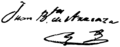 Firma de Juan Bautista de Arriaza