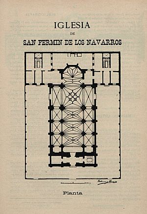 Archivo:Iglesia de San Fermín de los Navarros, planta, Resumen de Arquitectura, 31-09-1891