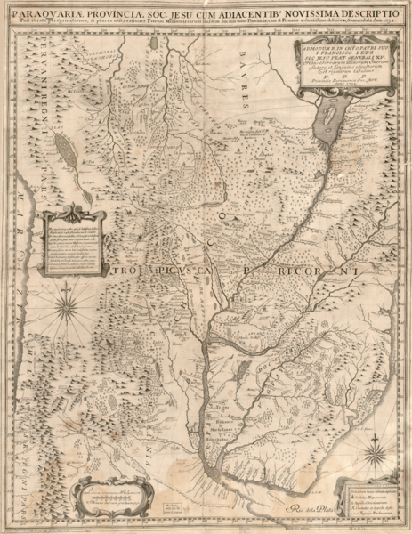 Jesuit Province Paraguay 1732 map