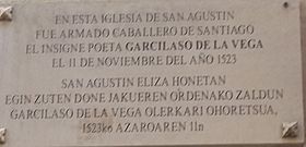 Archivo:Lapida Garcilaso de la Vega-Pamplona