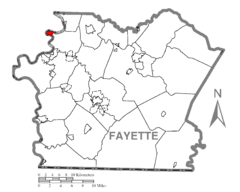 Map of Newell, Fayette County, Pennsylvania Highlighted.png